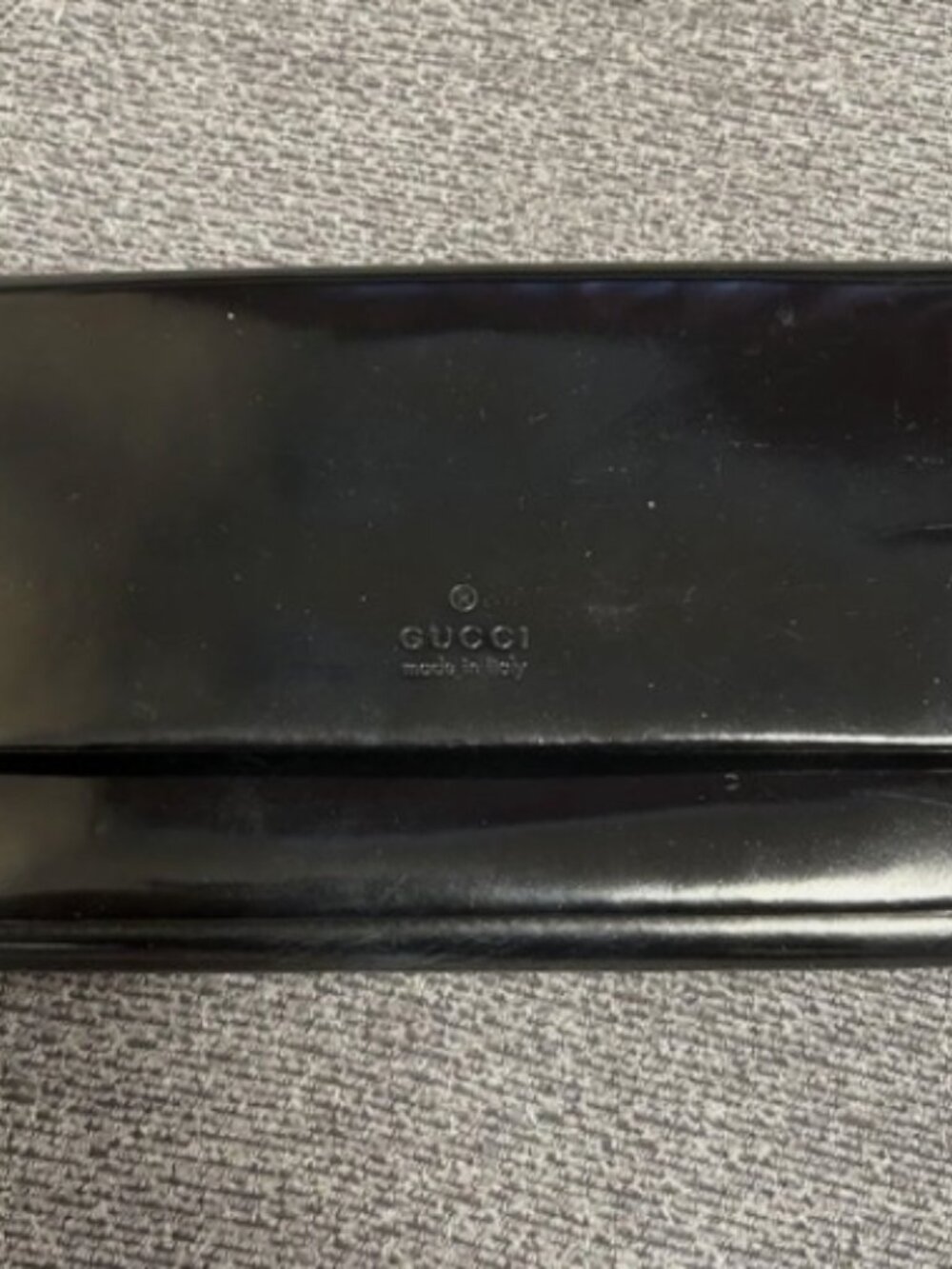 Gucci Black Patent Leather Long Wallet